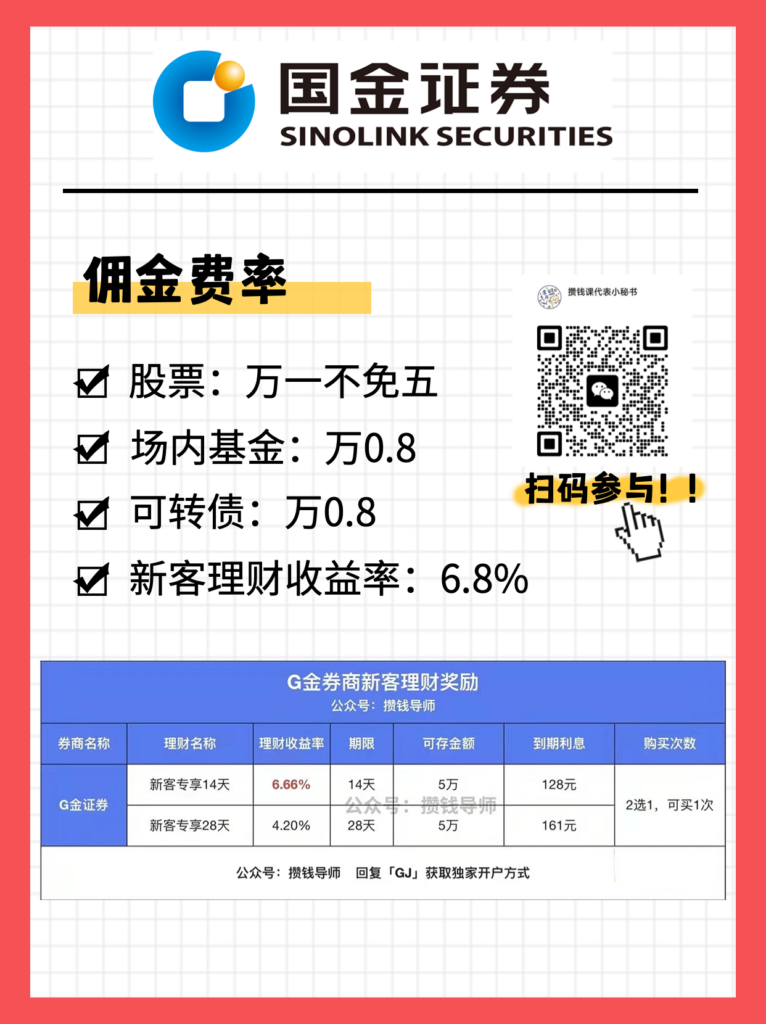 6家券商开户佣金、新客理财收益情况的对比