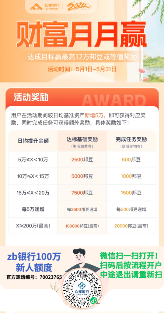 众邦银行存款攻略2024年5月版